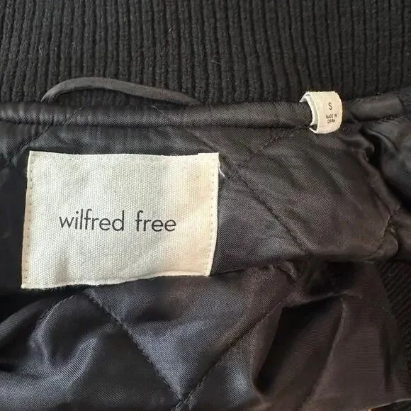 Aritzia Wilfred 100% Merino Wool Stable Bomber Jacket Full Zip Quilted Lined - Picture 11 of 14